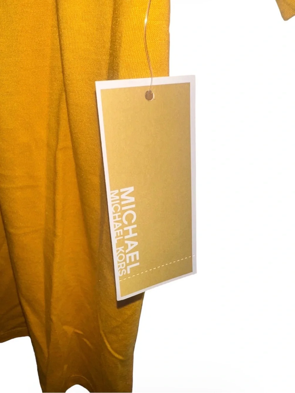 Michael Kors mustard Yellow Short-Sleeve Studded MK Logo Tee